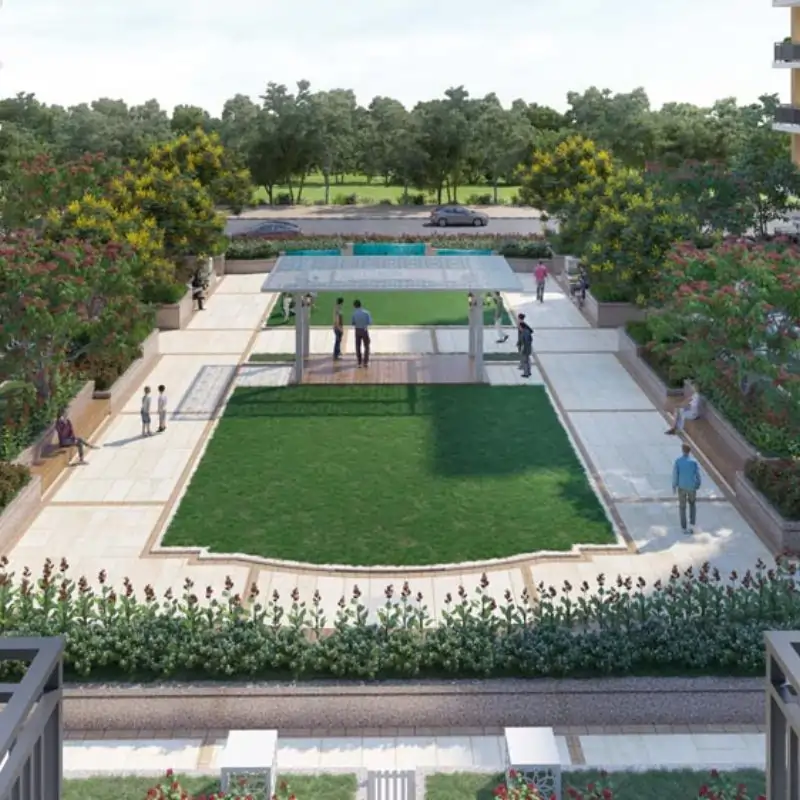 Wave Eligo landscaped gardens and common area with green space