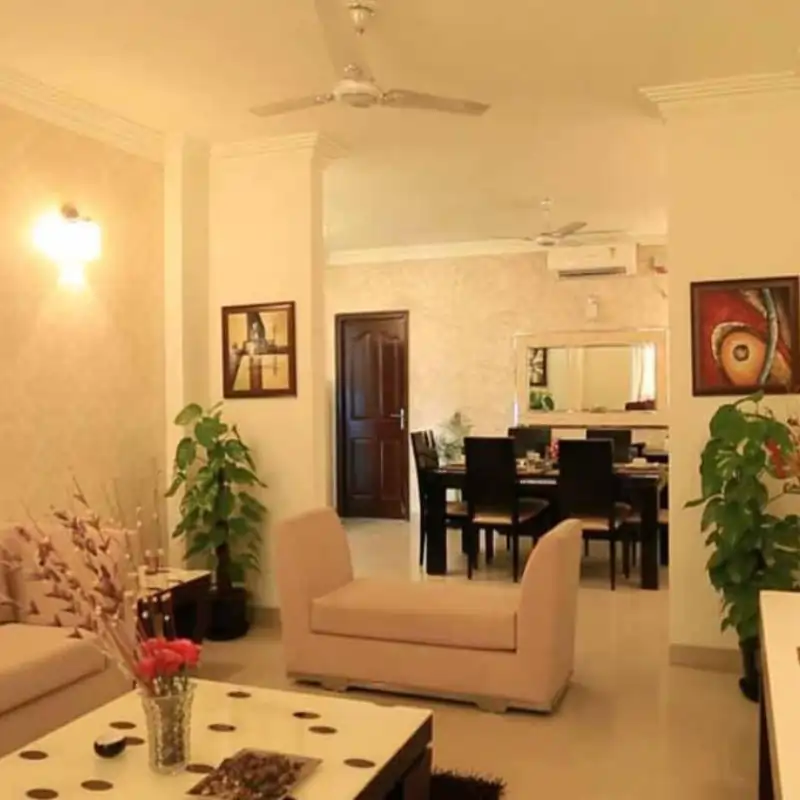 Wave Floors open-plan interior with living and dining area