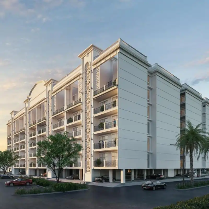 Wave Veridia residential building exterior with architectural detailing